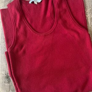 Athleta Red Ribbed Knit dress